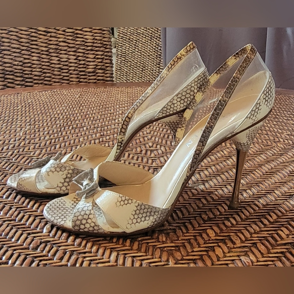 Alexander McQueen Vintage Couture Snake Leather Heels